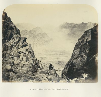 Plain of Er Rahah from the Cleft on Ras Sufsafeh, 1867 by English Photographer